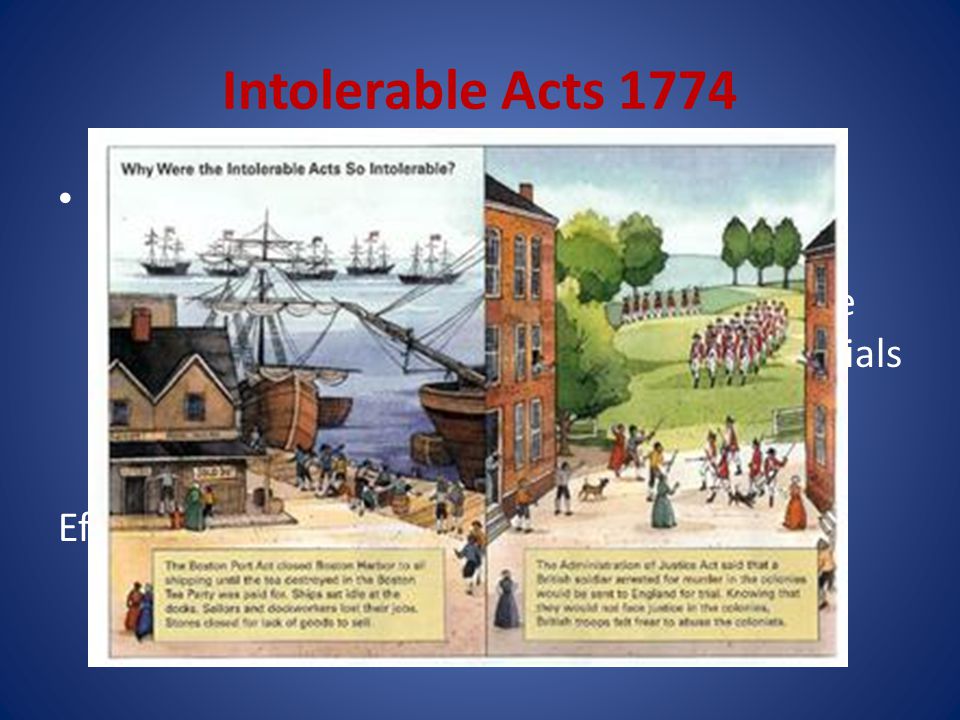 Intolerable Acts 1774