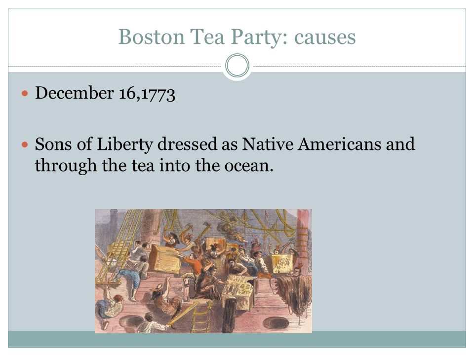Boston Tea Party: causes