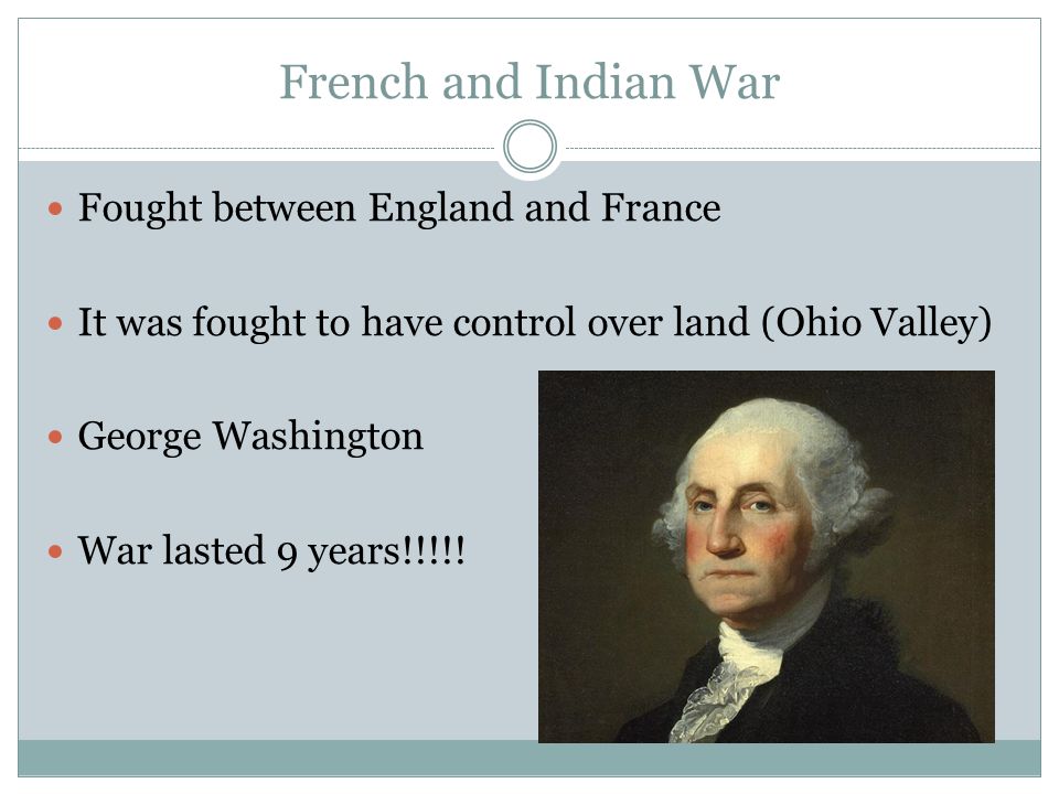 French and Indian War Fought between England and France