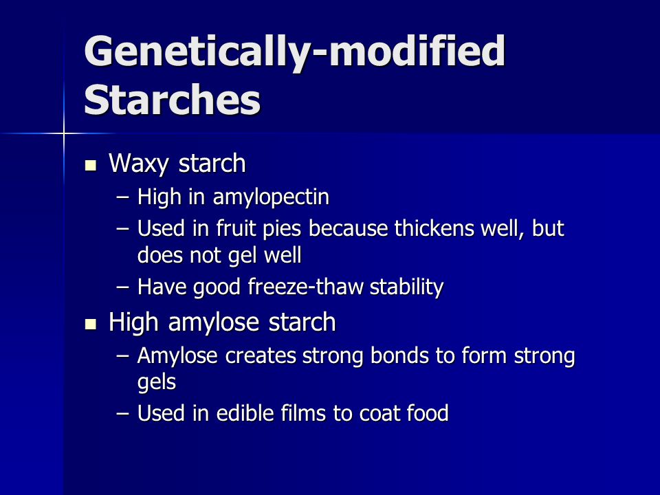 Genetically-modified Starches