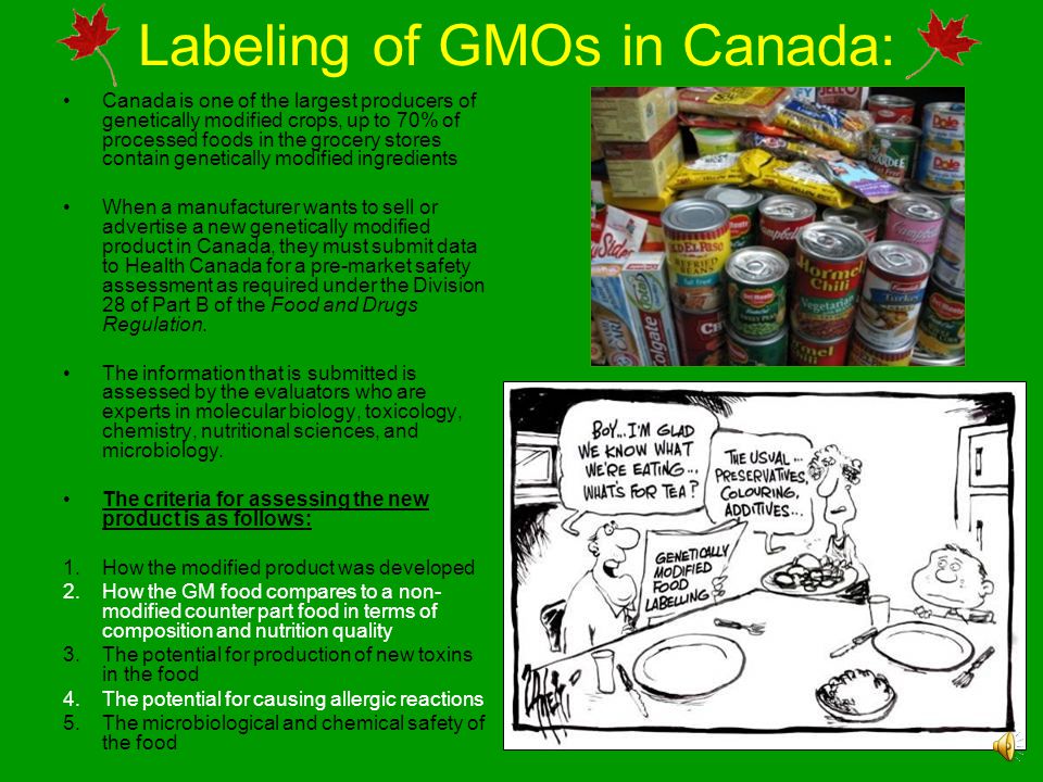 Labeling of GMOs in Canada: