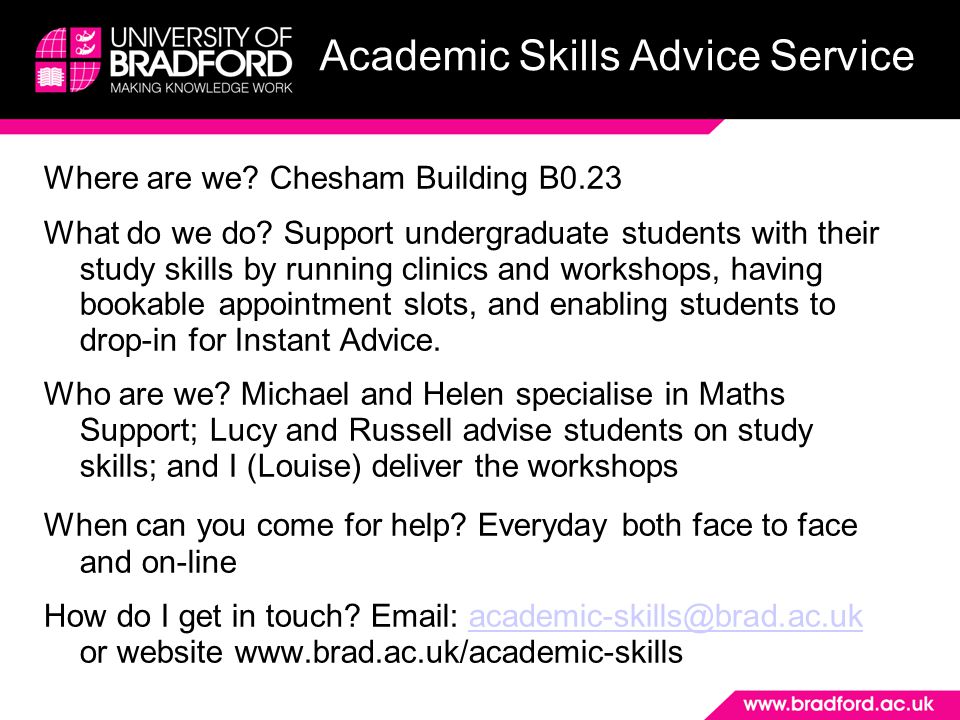 Academic Skills Advice Service
