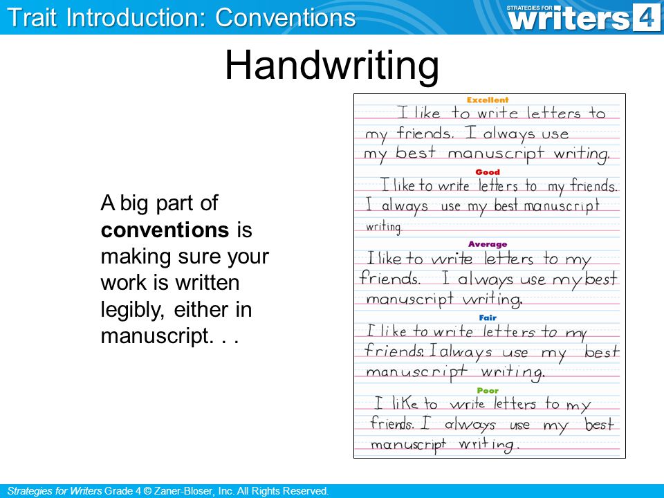 Handwriting Trait Introduction: Conventions