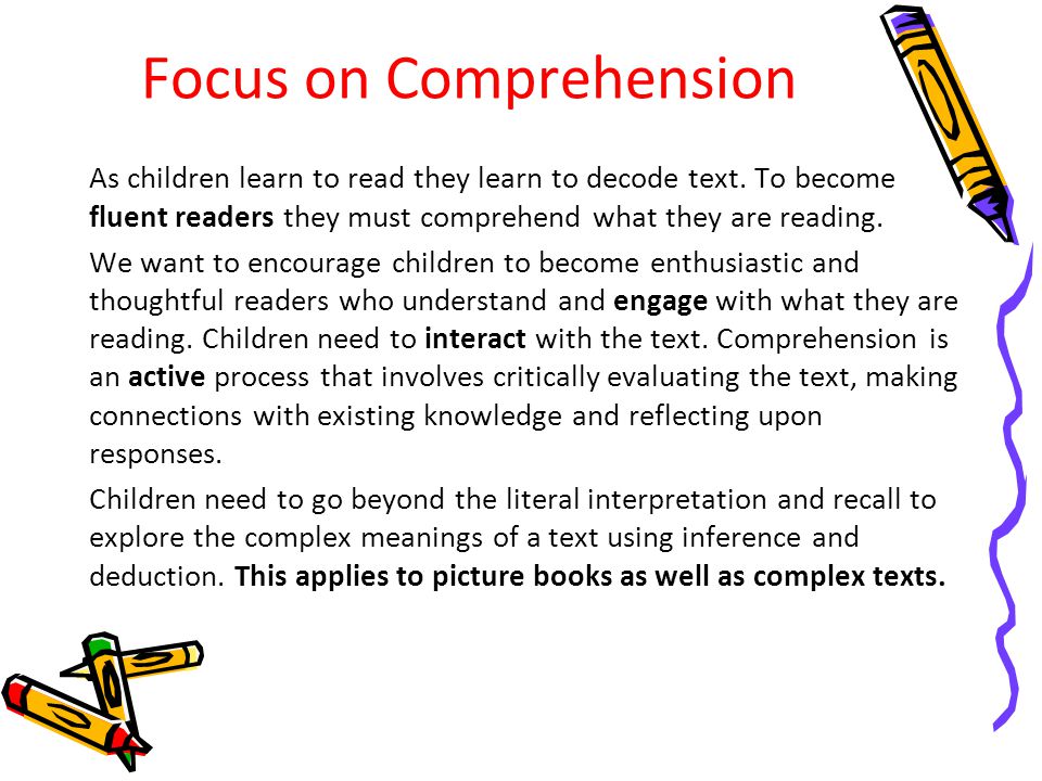 Focus on Comprehension