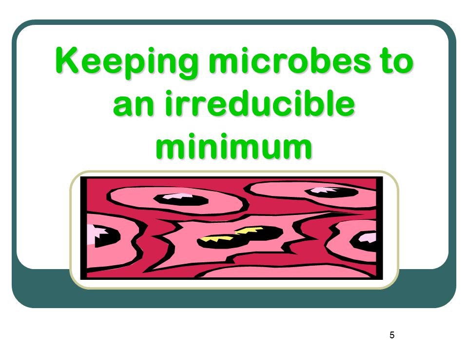 Keeping microbes to an irreducible minimum