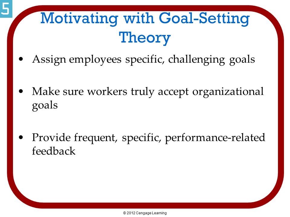 Motivating with Goal-Setting Theory
