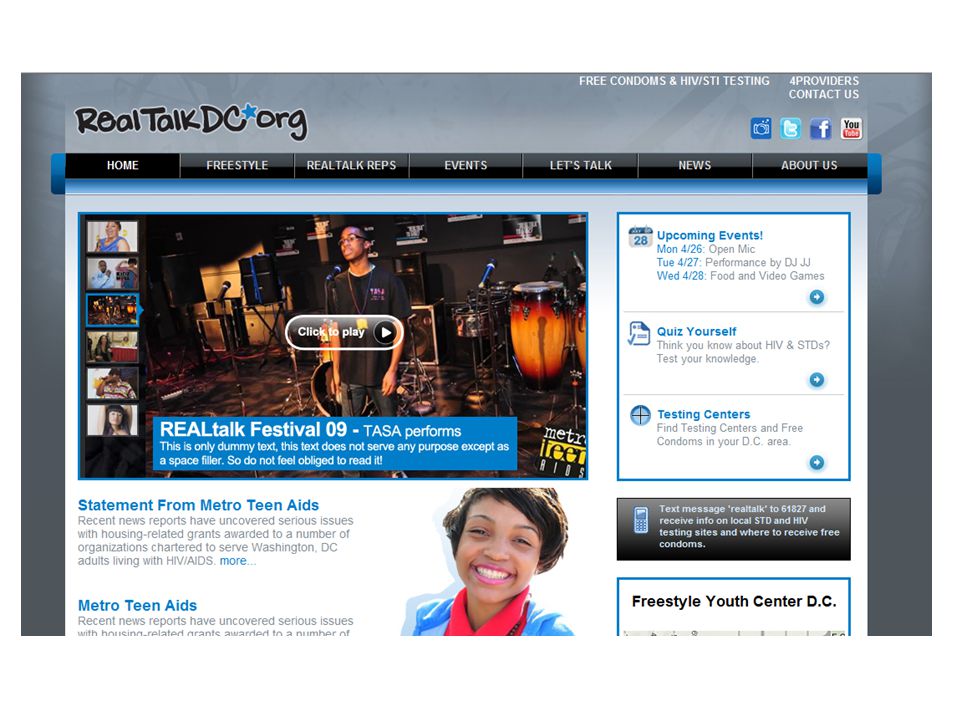 Do: Direct participants to the RealTalkDC website for more resources and information.