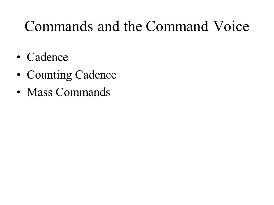 Commands and the Command Voice