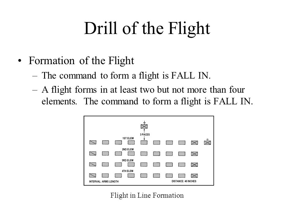 Flight in Line Formation
