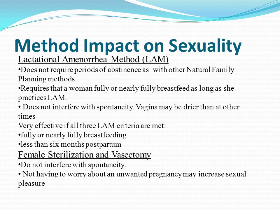 Method Impact on Sexuality