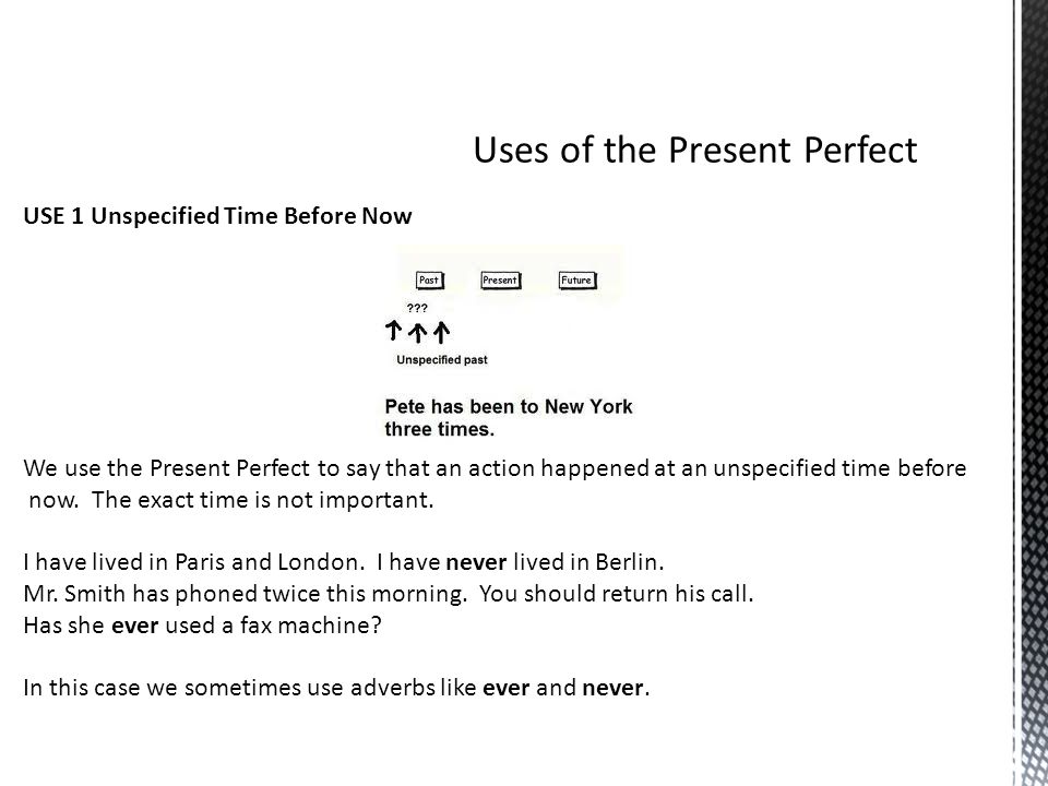Uses of the Present Perfect