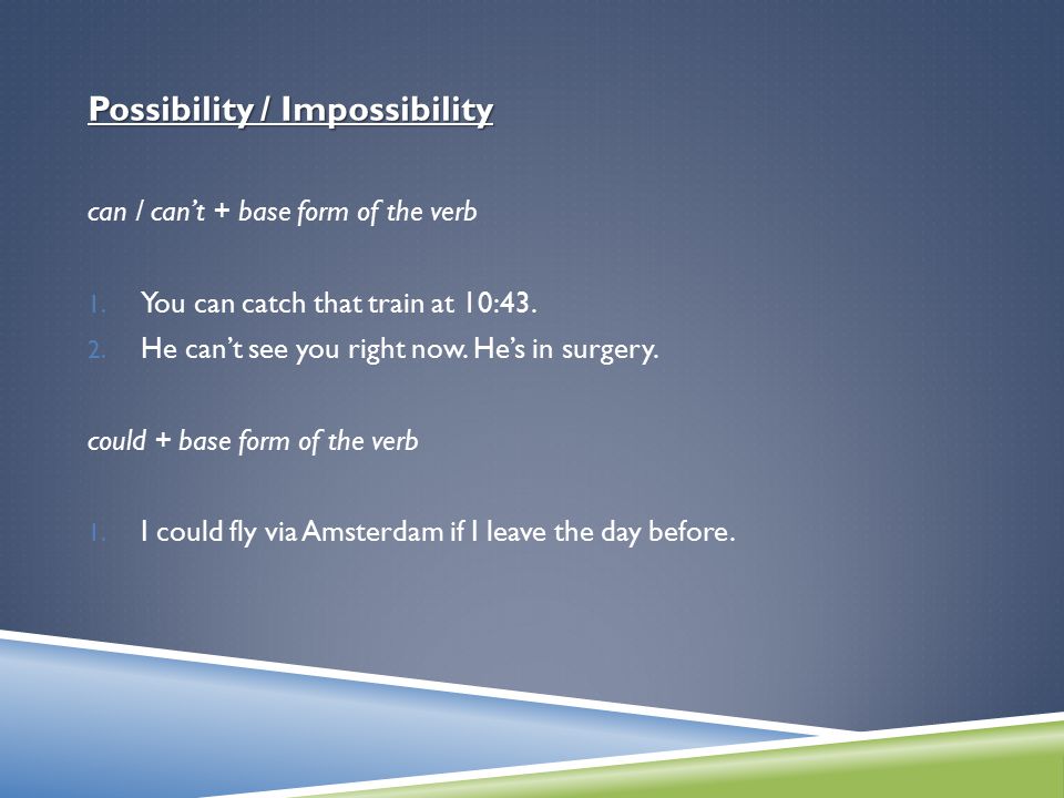 Possibility / Impossibility