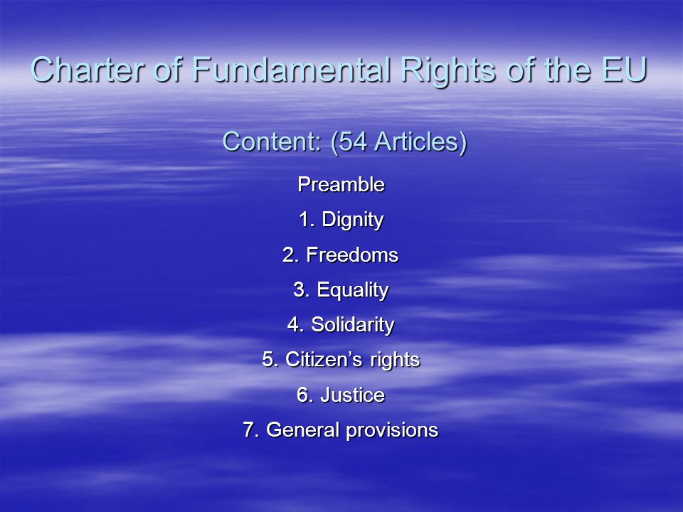 Charter of Fundamental Rights of the EU