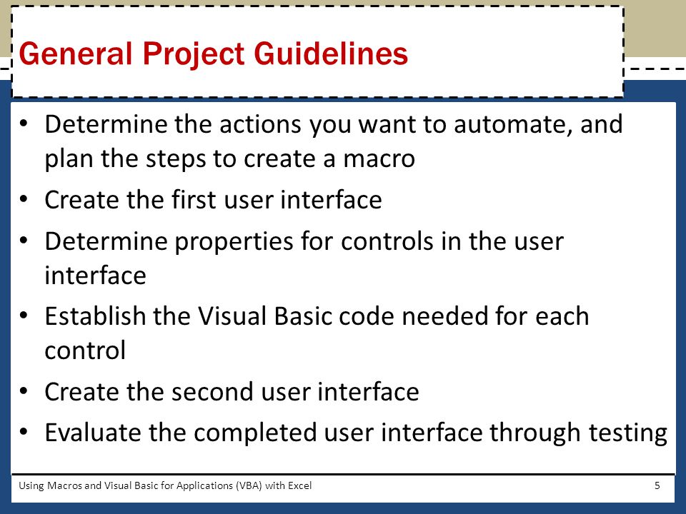 General Project Guidelines