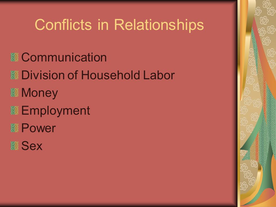 Conflicts in Relationships