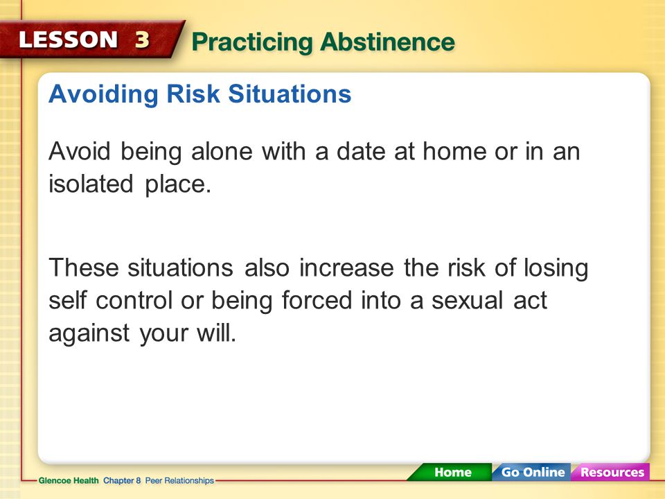 Avoiding Risk Situations