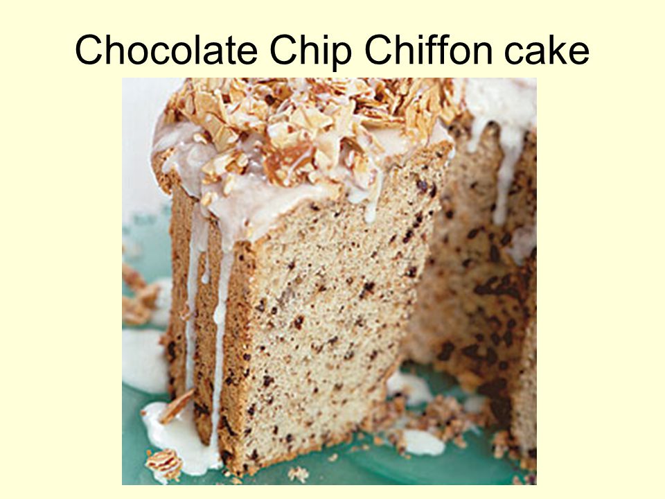 Chocolate Chip Chiffon cake