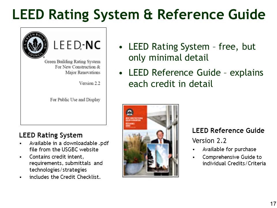 LEED Rating System & Reference Guide