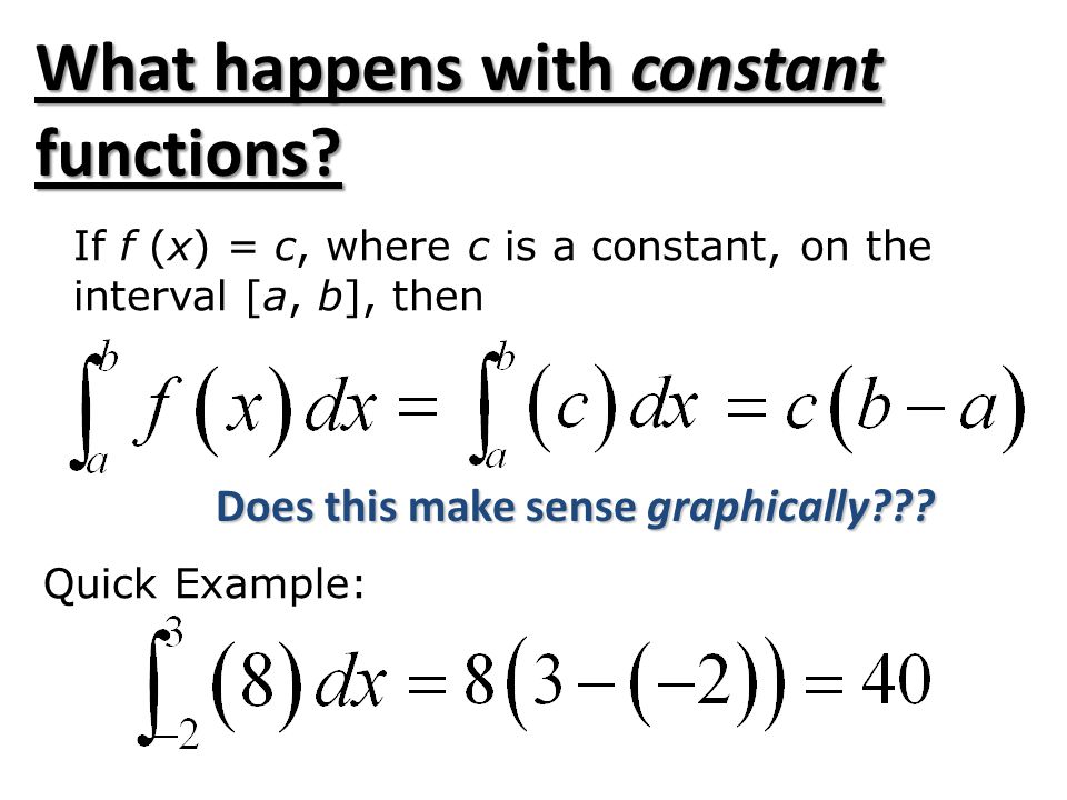 What happens with constant functions