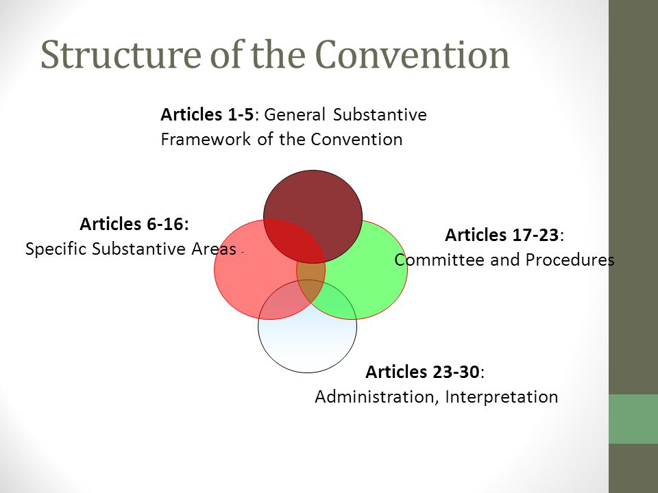 Structure of the Convention