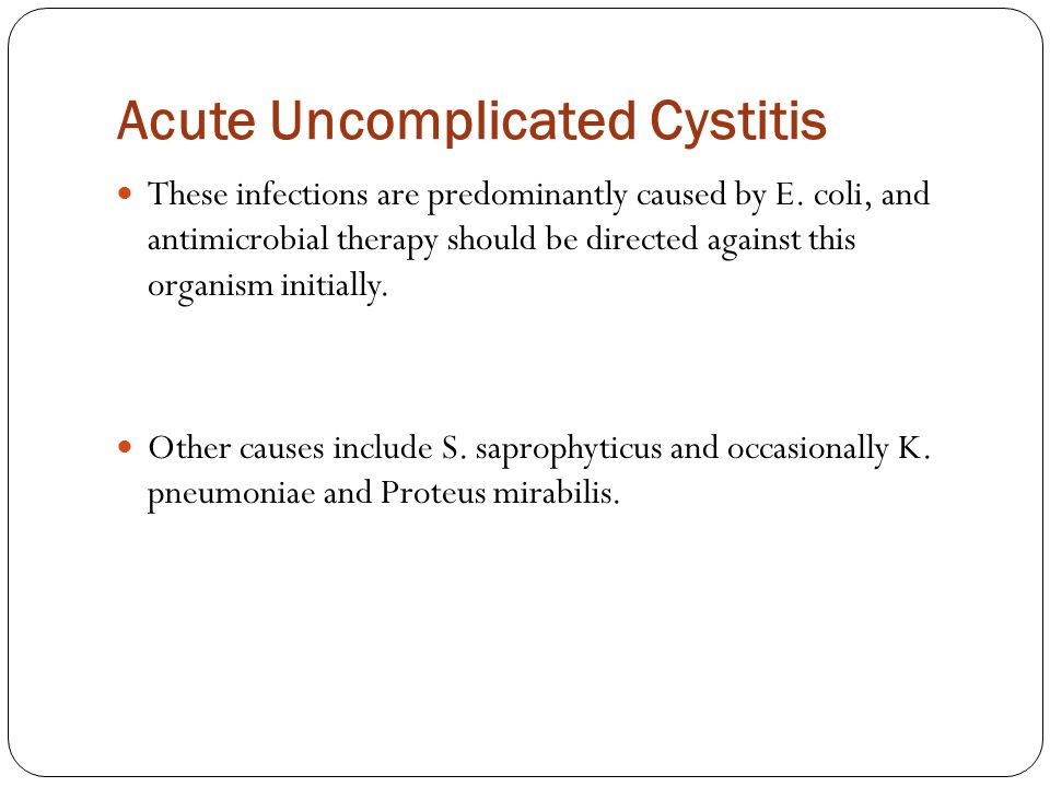Acute Uncomplicated Cystitis