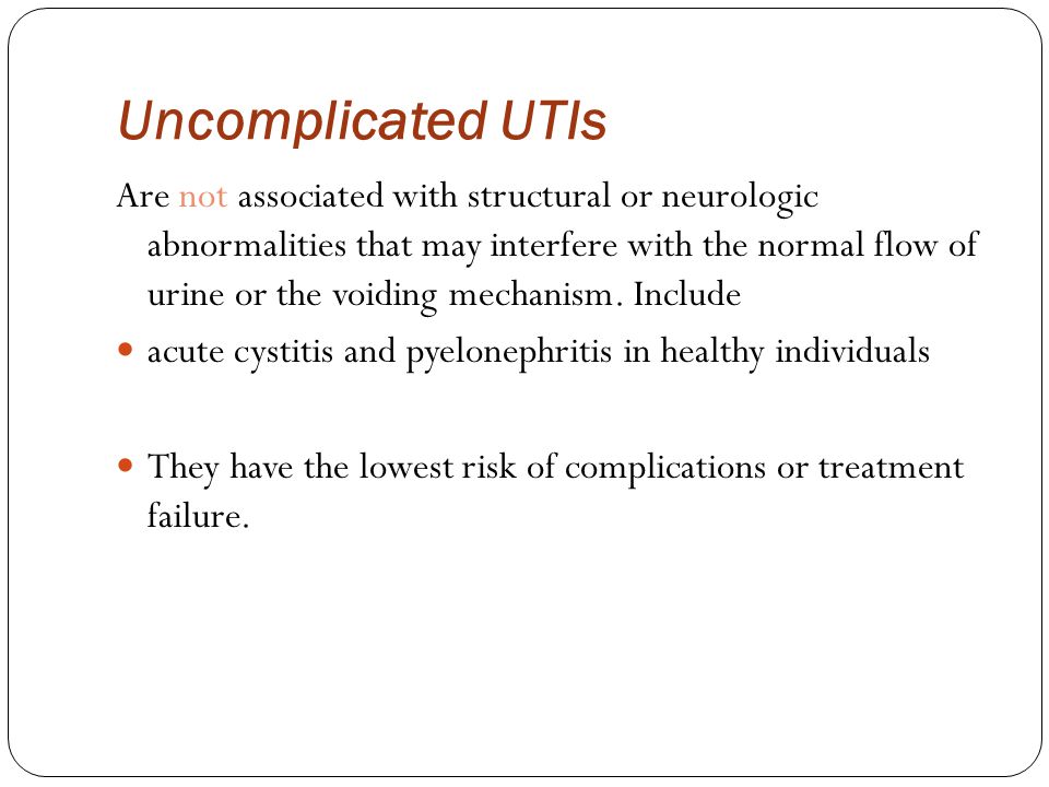 Uncomplicated UTIs