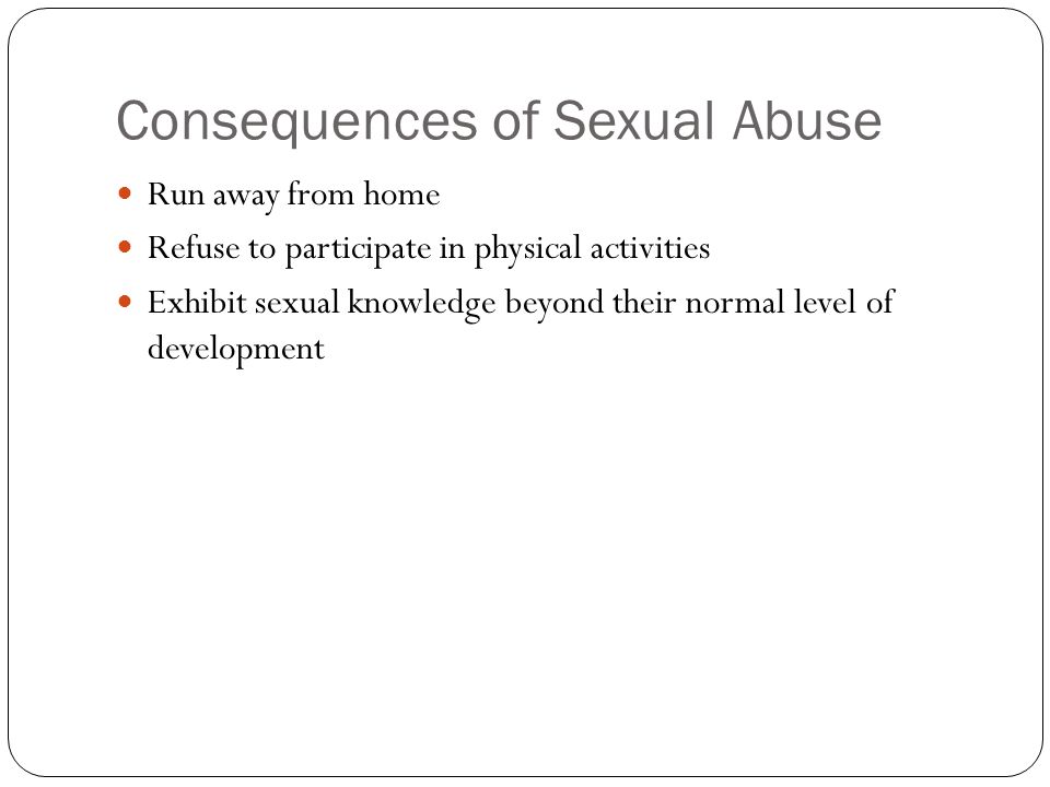 Consequences of Sexual Abuse
