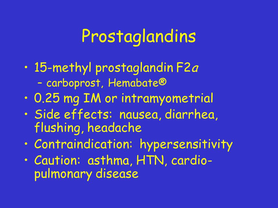 Prostaglandins 15-methyl prostaglandin F2a