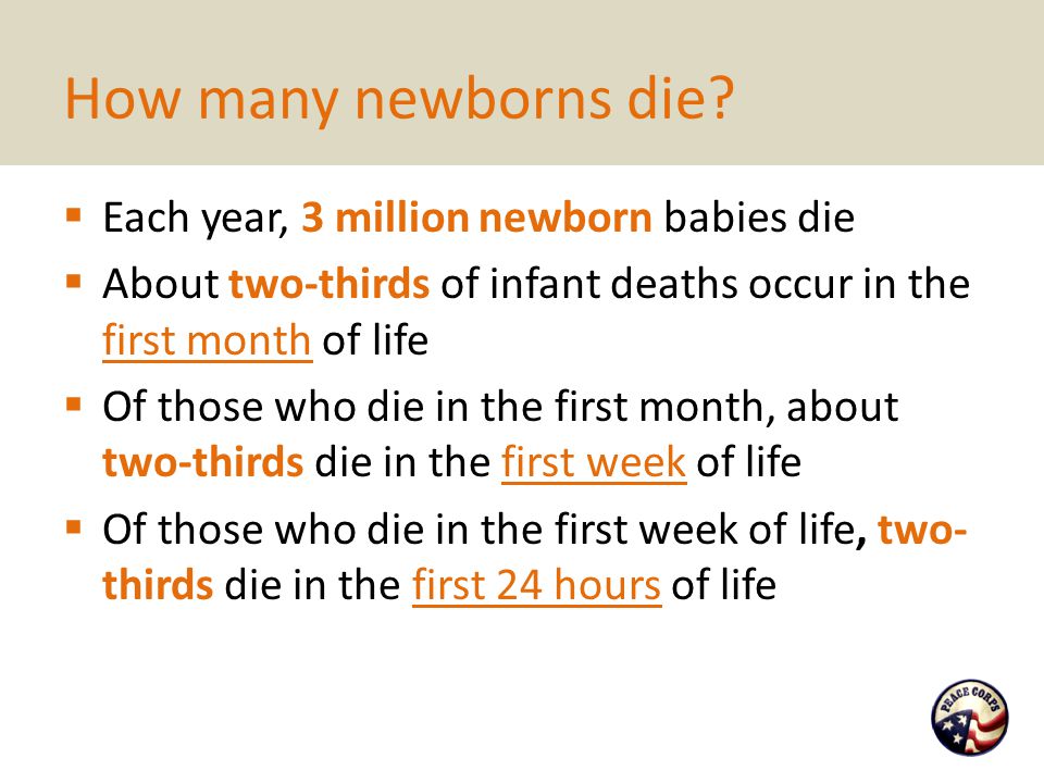 How many newborns die Each year, 3 million newborn babies die