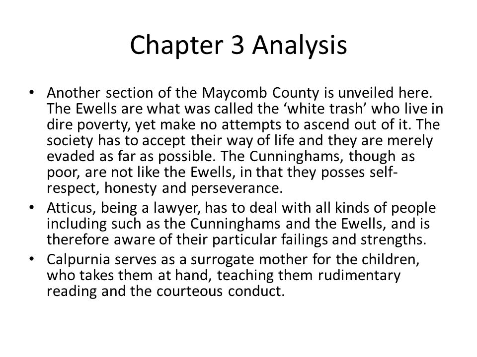 Chapter 3 Analysis