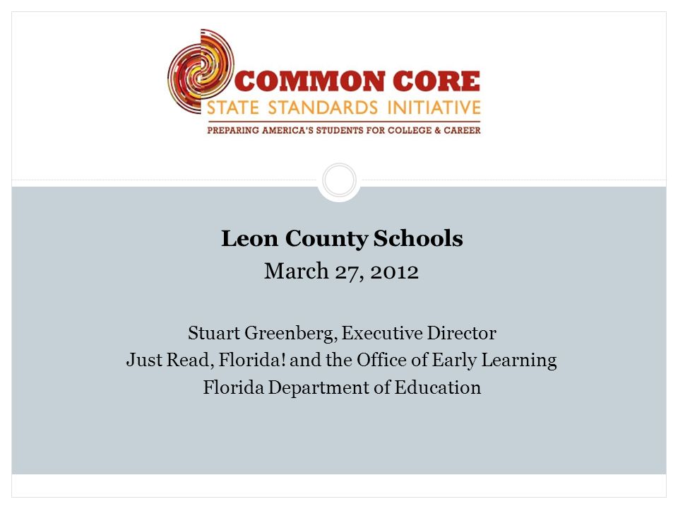 Leon County Schools March 27, 2012