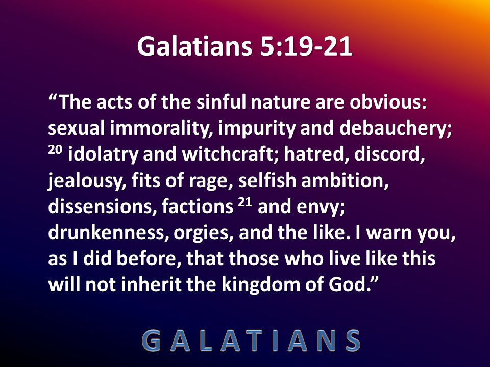 Galatians 5:19-21