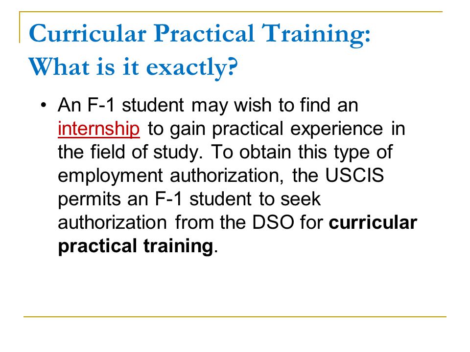 Curricular Practical Training: What is it exactly