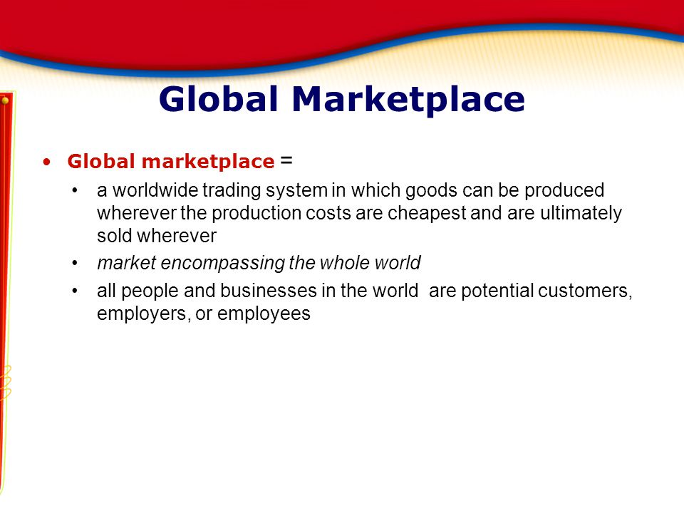 Global Marketplace Global marketplace =