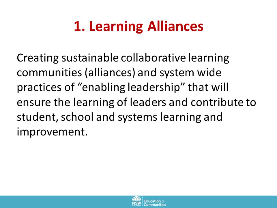 1. Learning Alliances