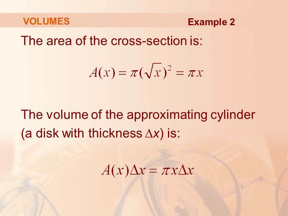 The area of the cross-section is:
