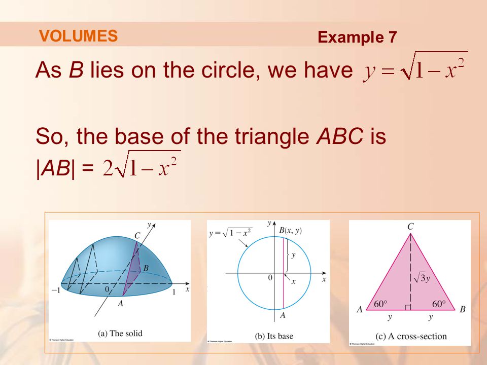 As B lies on the circle, we have So, the base of the triangle ABC is