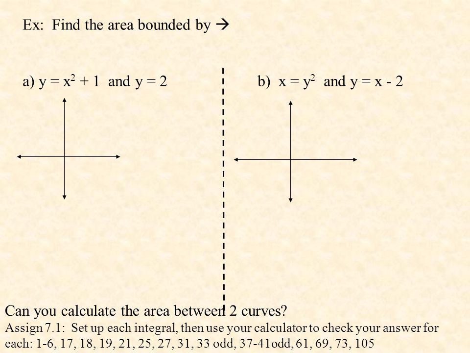 Ex: Find the area bounded by 