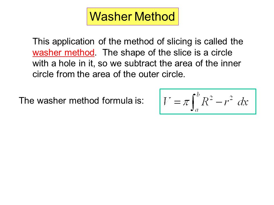 Washer Method