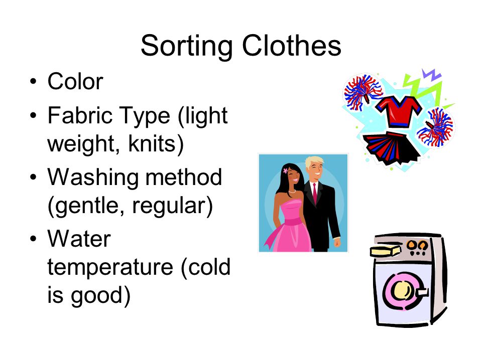 Sorting Clothes Color Fabric Type (light weight, knits)