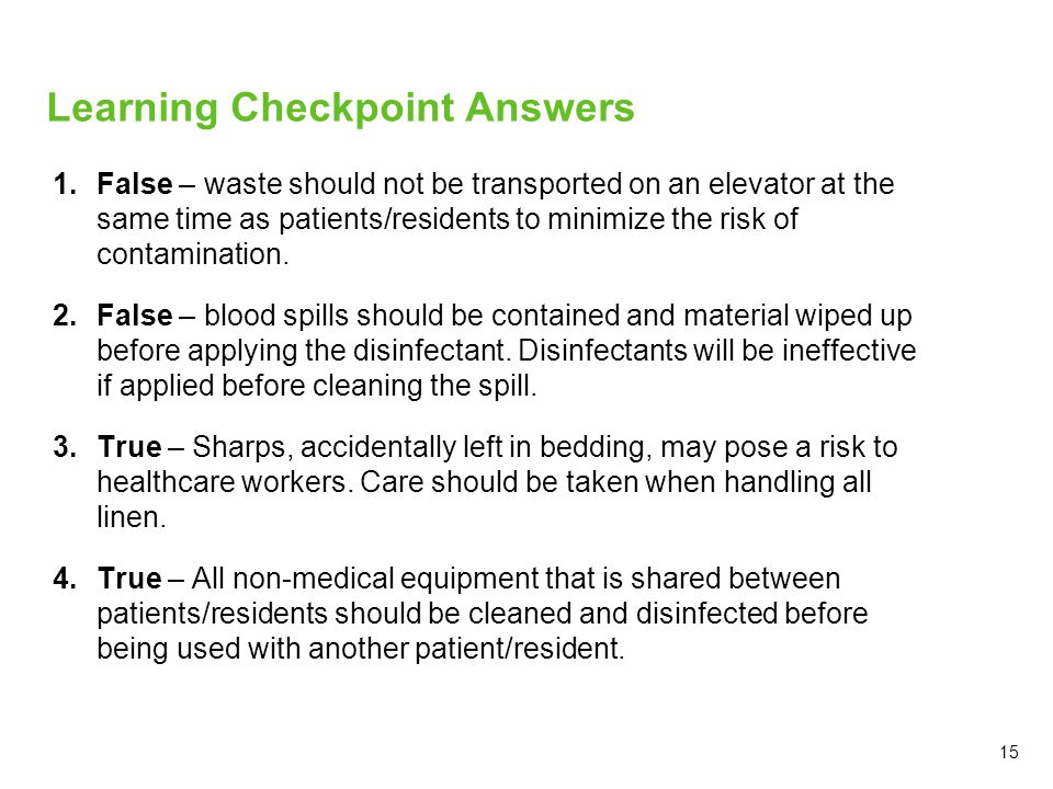 Learning Checkpoint Answers