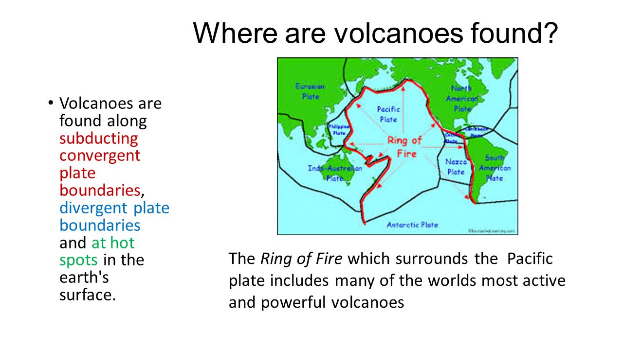 Where are volcanoes found