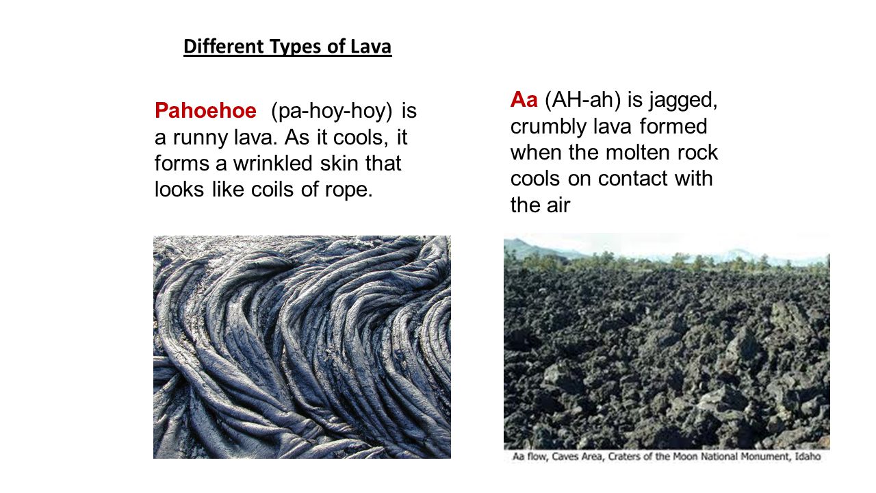 Different Types of Lava