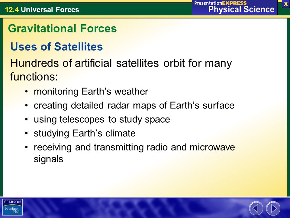 Hundreds of artificial satellites orbit for many functions: