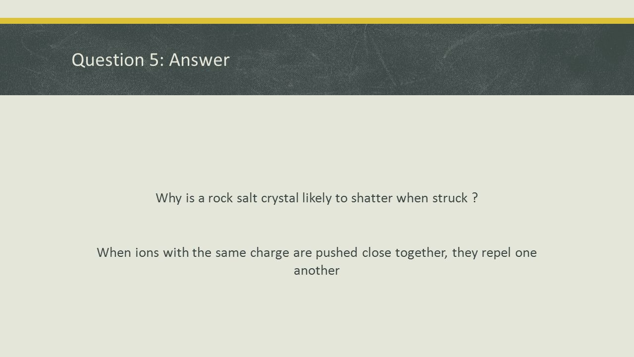 Question 5: Answer