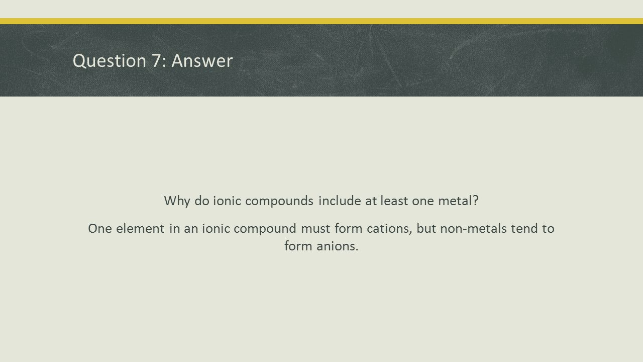 Question 7: Answer
