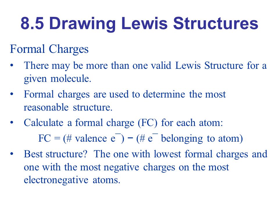 8.5 Drawing Lewis Structures