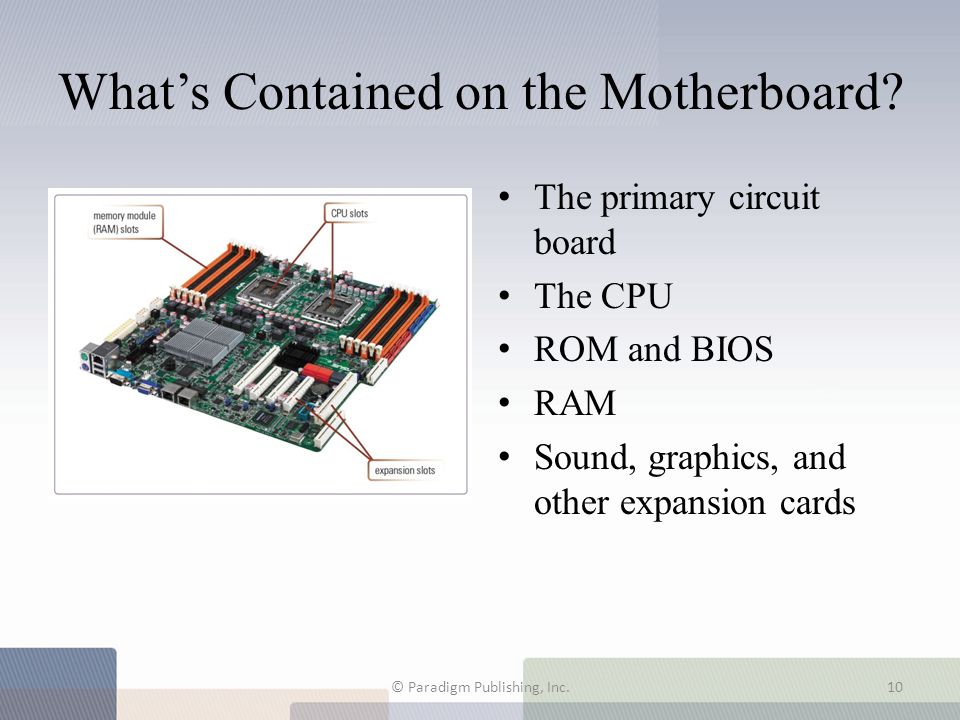 What’s Contained on the Motherboard