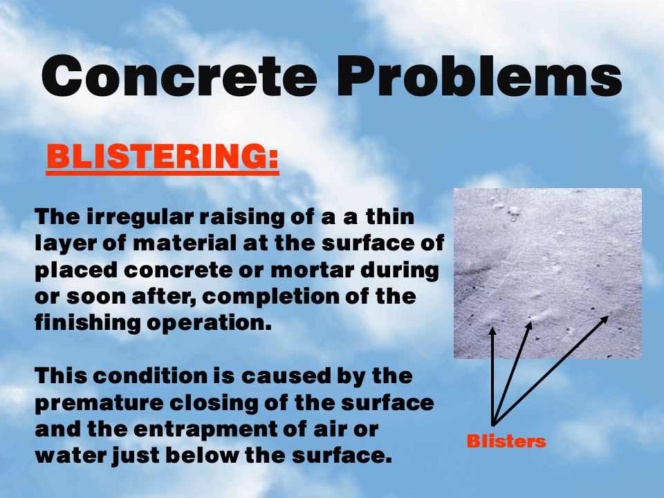 Concrete Problems BLISTERING: