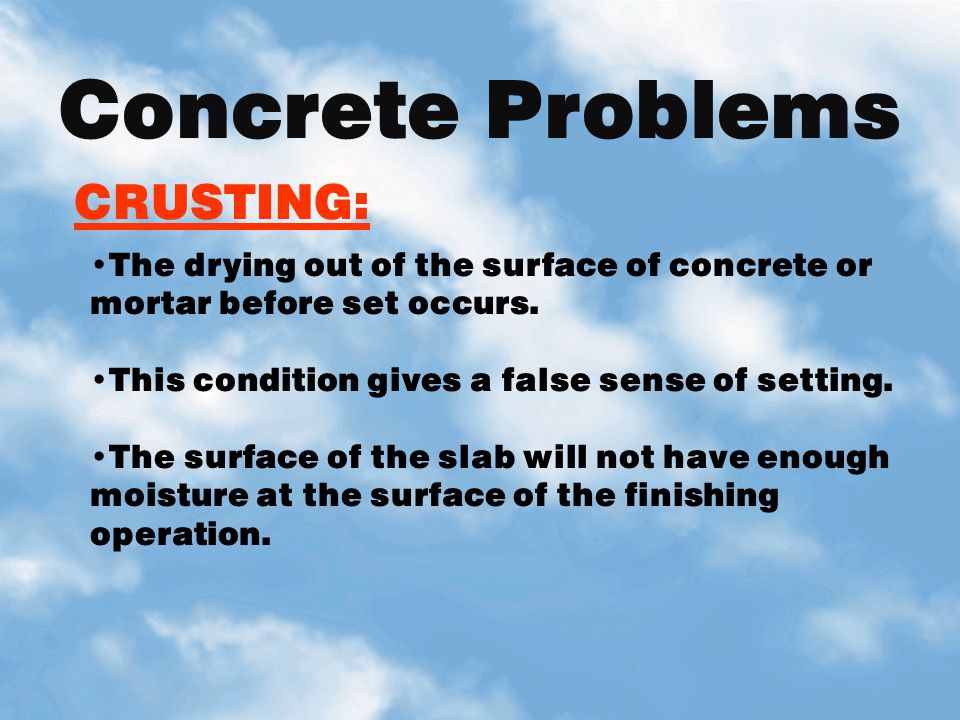 Concrete Problems CRUSTING: